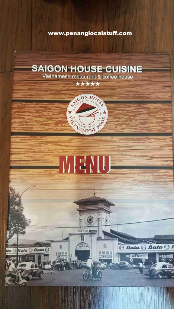 Saigon House Cuisine Menu