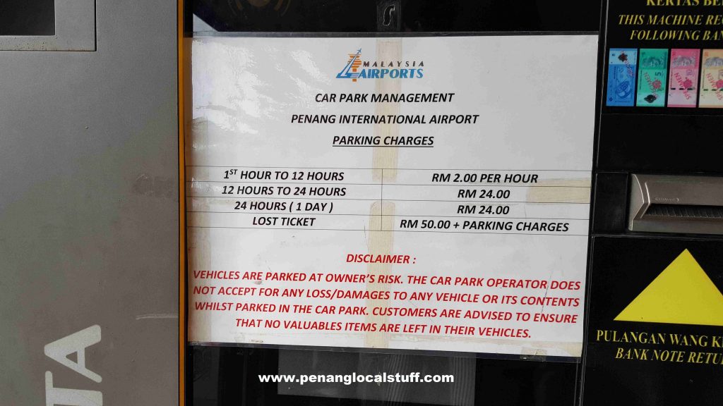 Penang Airport Parking Charges