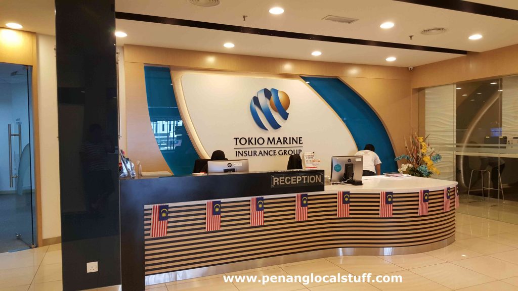 Tokio Marine Bayan Baru Branch Reception Counters