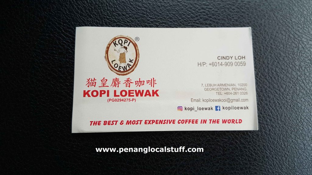 Kopi Loewak Business Card